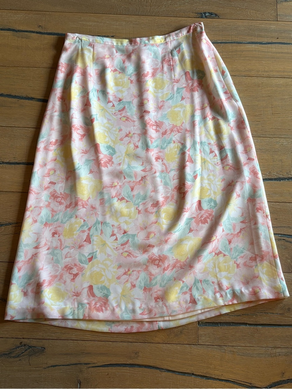 Pendleton Pastel Floral Midi Skirt - Pink, Yellow, Mint